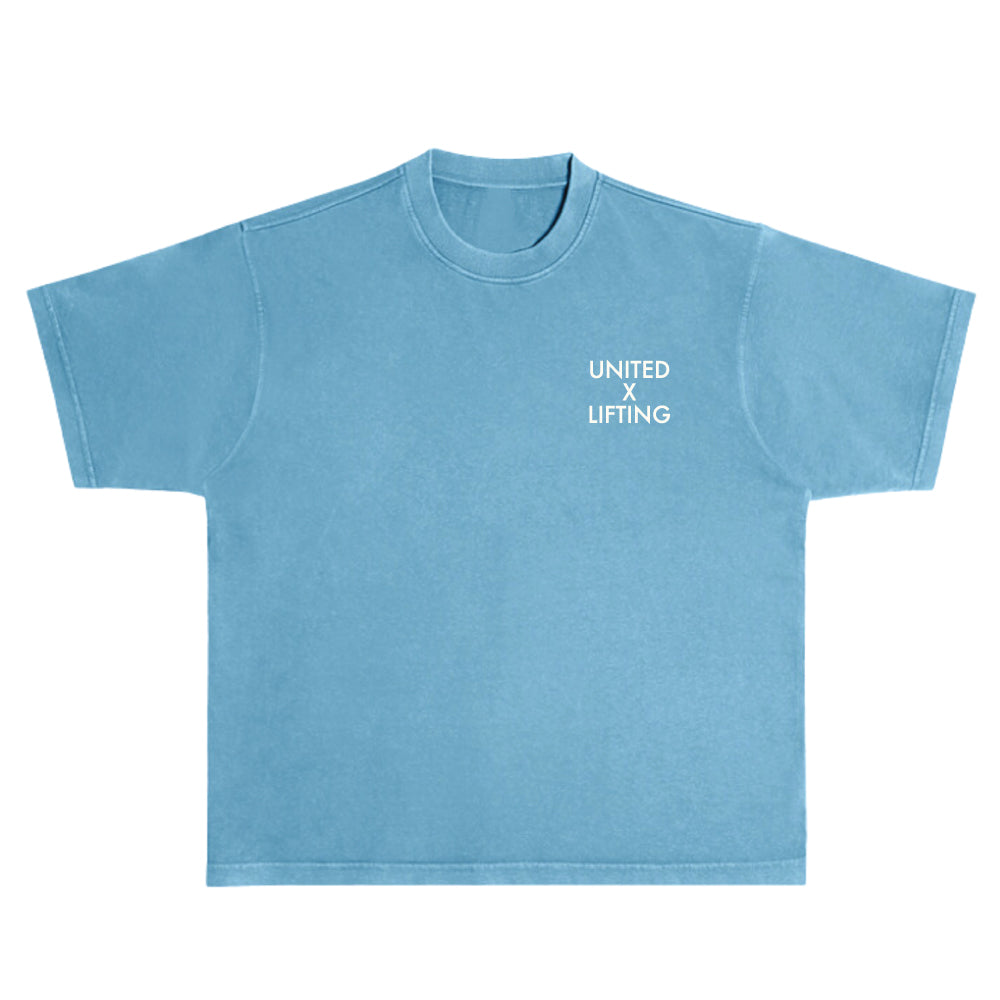 Sky Blue Oversized Logo Tee