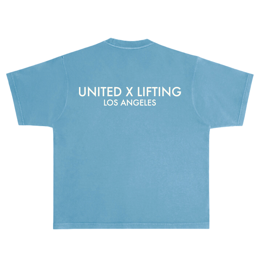 Sky Blue Oversized Logo Tee